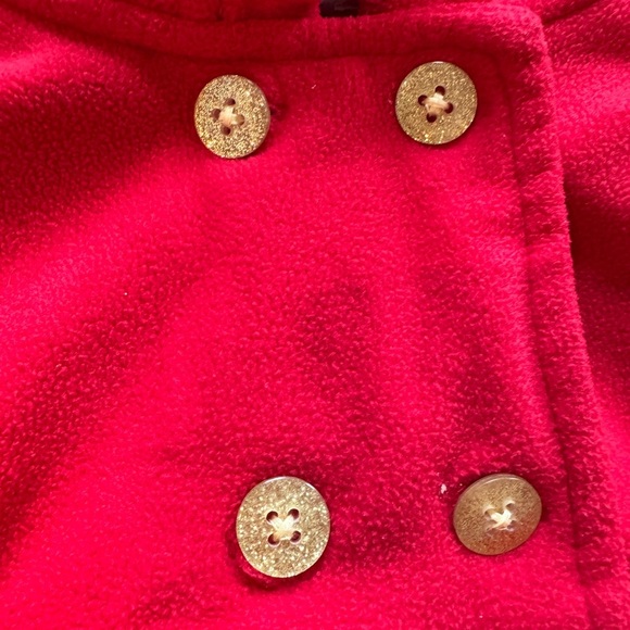 Baby Girl 3-Piece Outfit Red Peacoat, Onesie & Floral Pants Size 9 months - Picture 8 of 14